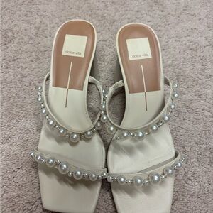 Dolce Vita White Pearl Heels